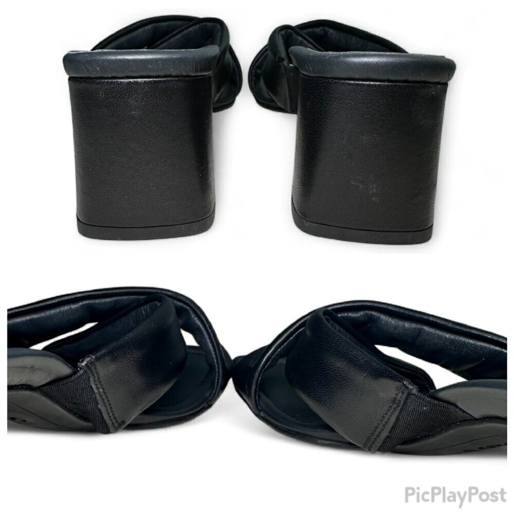Paul Green Black Leather Low Heel Lauren Sandal - UK 6, US 8.5 - Picture 10 of 13
